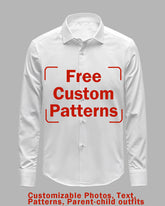 Customized Plus Size Long-sleeved Shirt (You Can Upload Pictures, Text, Logo, Etc. To Customize Your Interesting Long-sleeved Shirt)